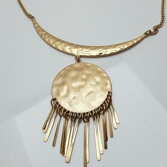 Tassel Gold Tone 15 " Necklace - Picture 2 of 2
